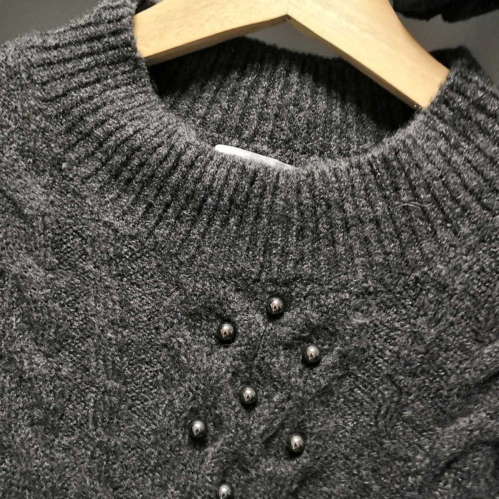 mango pearl crewneck knitwear